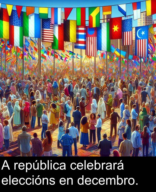 república: A república celebrará eleccións en decembro.