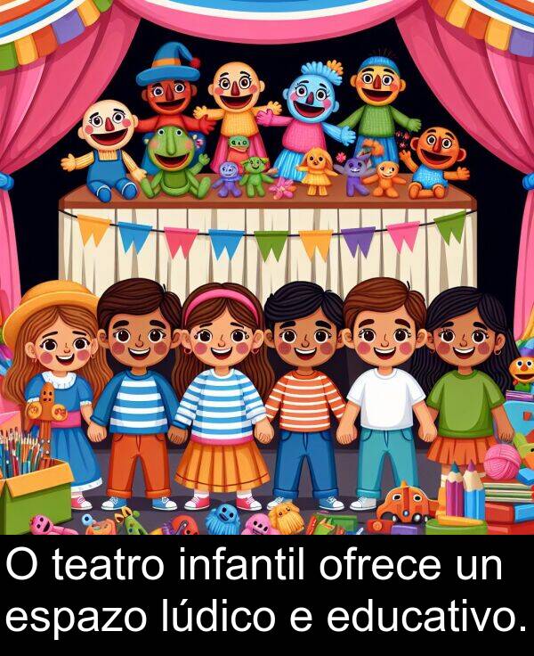 teatro: O teatro infantil ofrece un espazo lúdico e educativo.