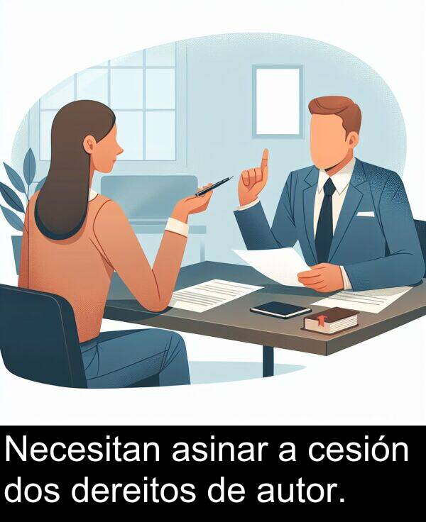 dereitos: Necesitan asinar a cesión dos dereitos de autor.