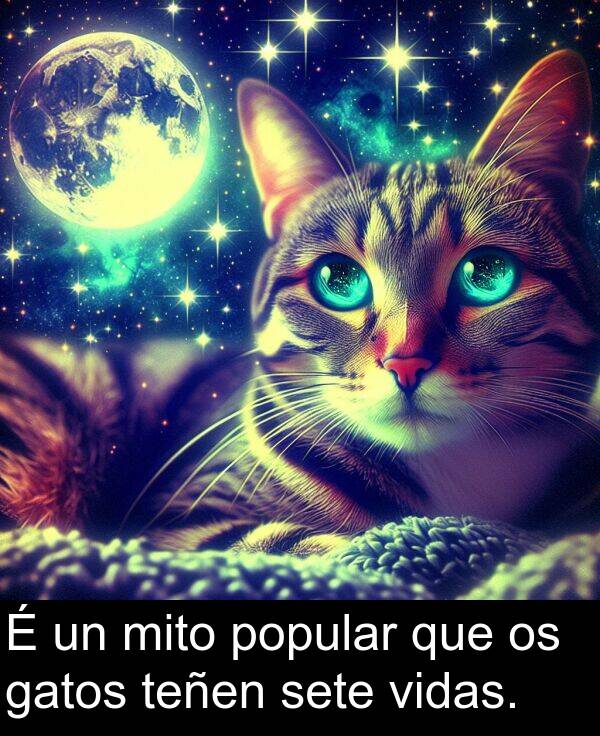 mito: É un mito popular que os gatos teñen sete vidas.