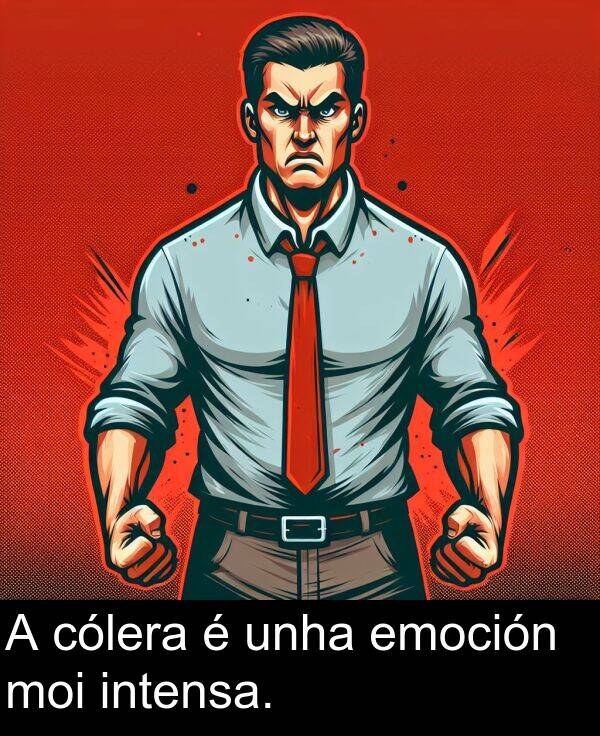 emoción: A cólera é unha emoción moi intensa.