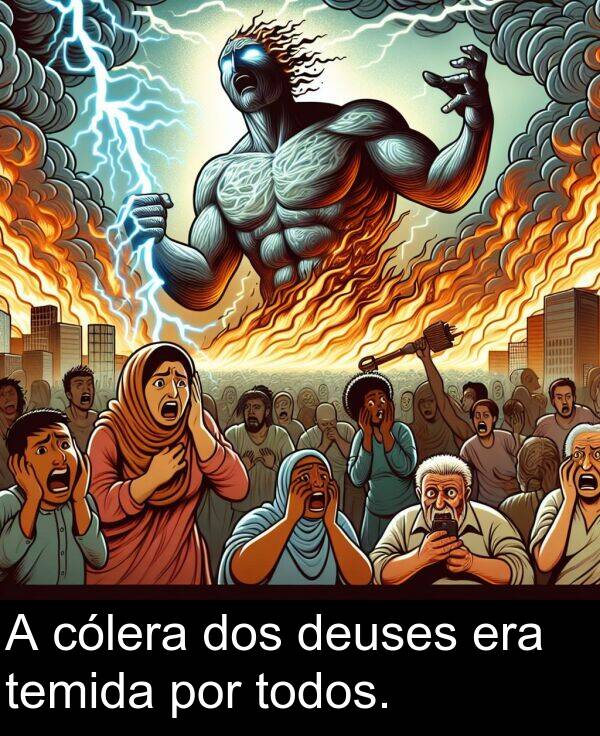 por: A cólera dos deuses era temida por todos.