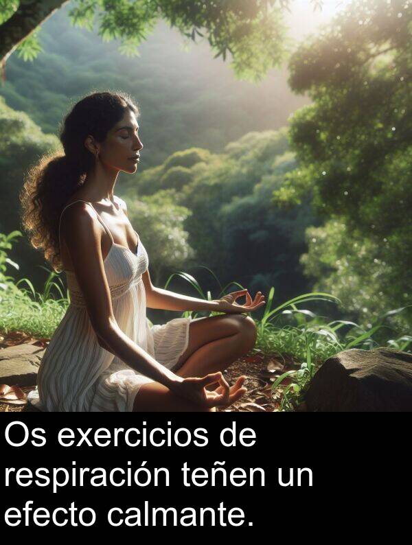 respiración: Os exercicios de respiración teñen un efecto calmante.