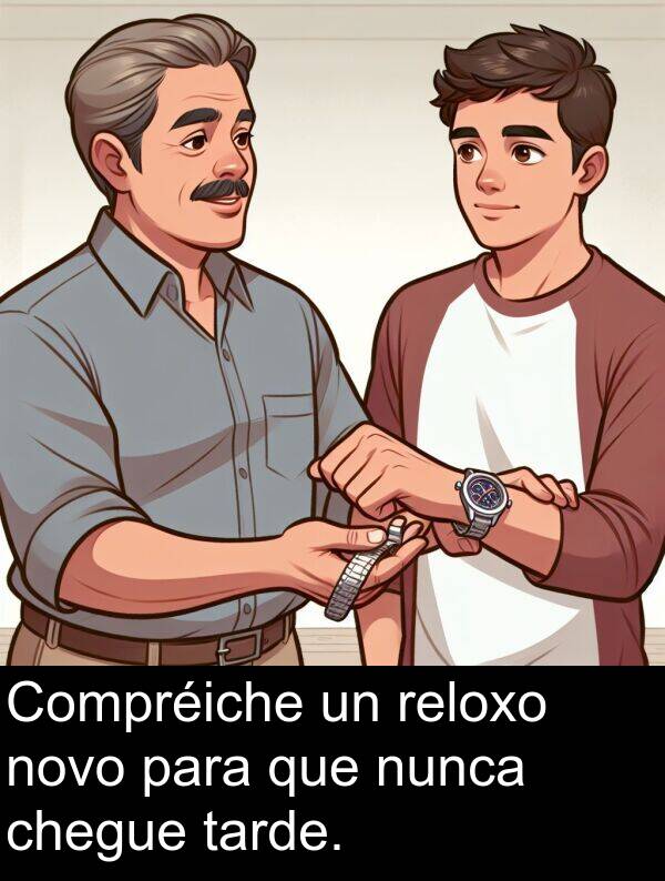 reloxo: Compréiche un reloxo novo para que nunca chegue tarde.
