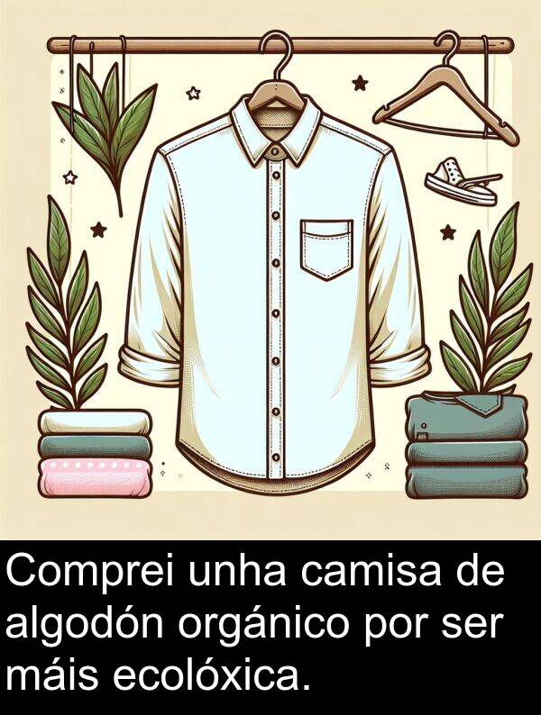 ser: Comprei unha camisa de algodón orgánico por ser máis ecolóxica.