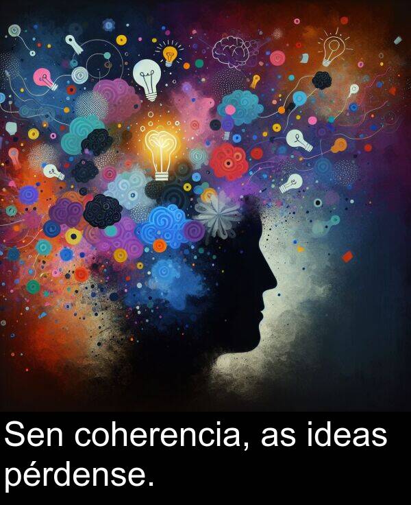 pérdense: Sen coherencia, as ideas pérdense.