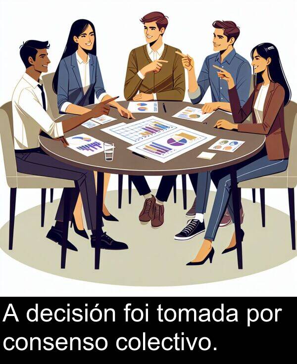 por: A decisión foi tomada por consenso colectivo.