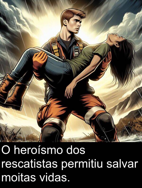 rescatistas: O heroísmo dos rescatistas permitiu salvar moitas vidas.