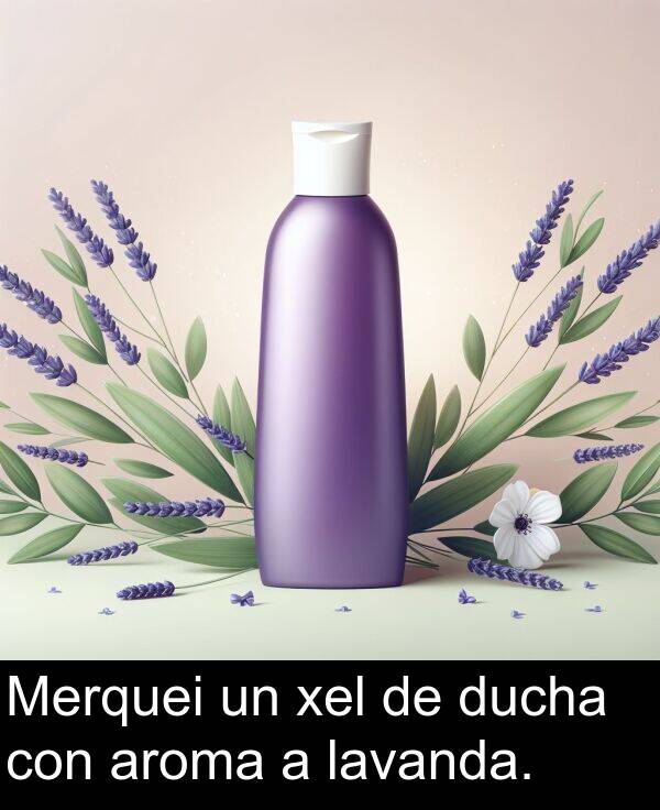 con: Merquei un xel de ducha con aroma a lavanda.