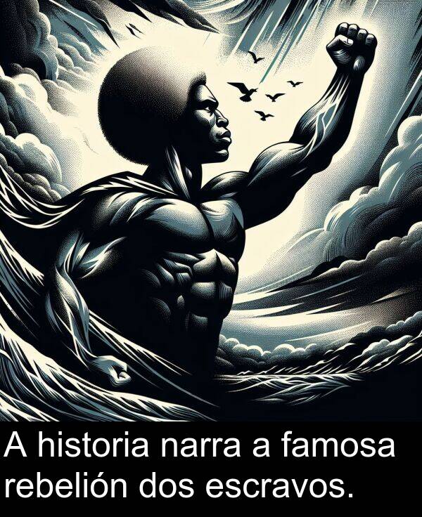 rebelión: A historia narra a famosa rebelión dos escravos.