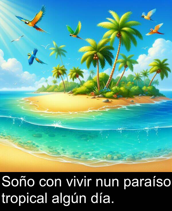 día: Soño con vivir nun paraíso tropical algún día.