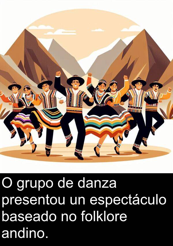 espectáculo: O grupo de danza presentou un espectáculo baseado no folklore andino.