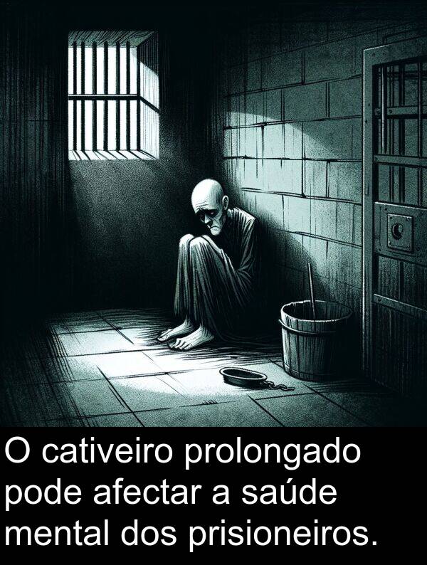 afectar: O cativeiro prolongado pode afectar a saúde mental dos prisioneiros.