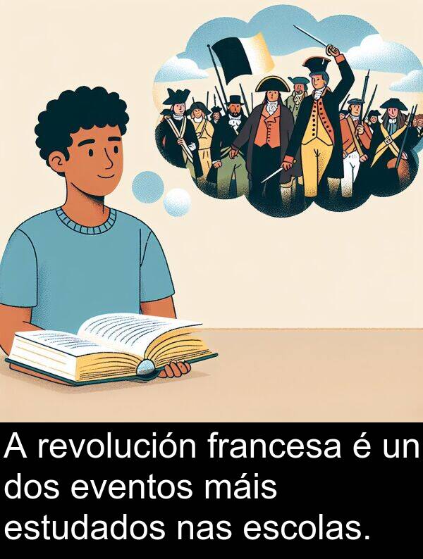 revolución: A revolución francesa é un dos eventos máis estudados nas escolas.