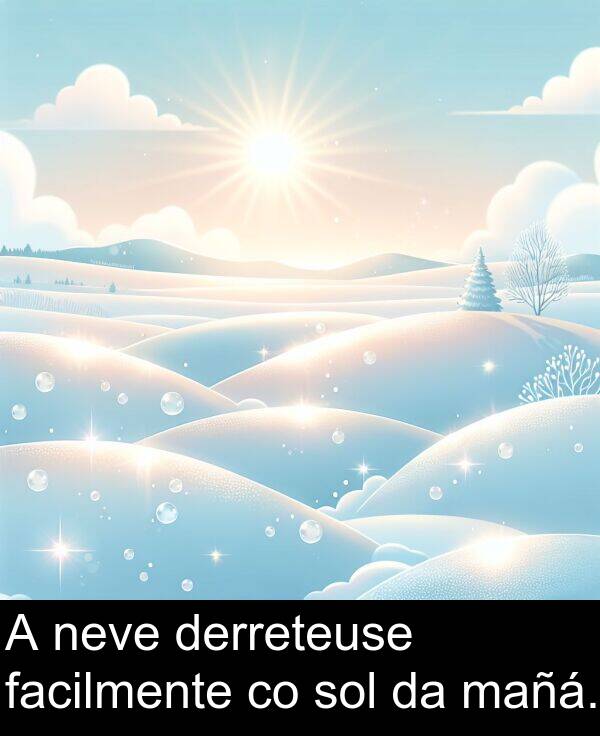 sol: A neve derreteuse facilmente co sol da mañá.