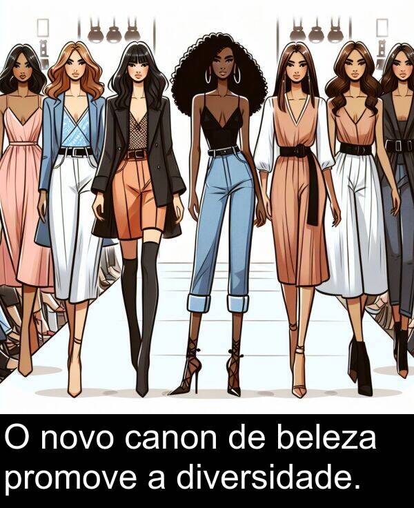 diversidade: O novo canon de beleza promove a diversidade.