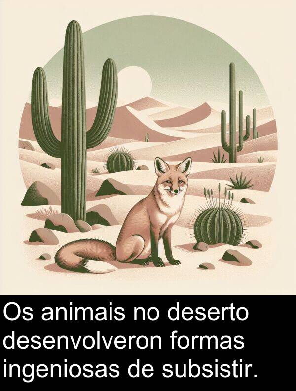 formas: Os animais no deserto desenvolveron formas ingeniosas de subsistir.
