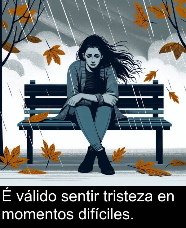 válido: É válido sentir tristeza en momentos difíciles.