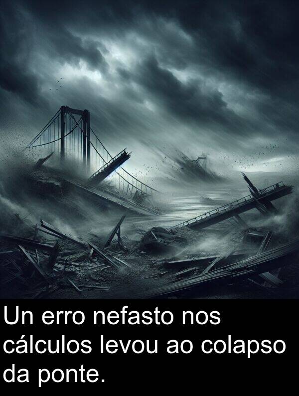 erro: Un erro nefasto nos cálculos levou ao colapso da ponte.