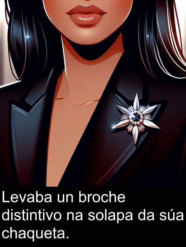solapa: Levaba un broche distintivo na solapa da súa chaqueta.