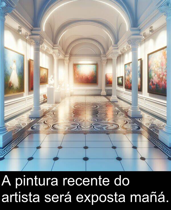 pintura: A pintura recente do artista será exposta mañá.
