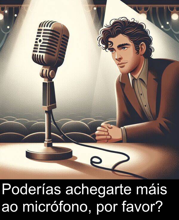 por: Poderías achegarte máis ao micrófono, por favor?