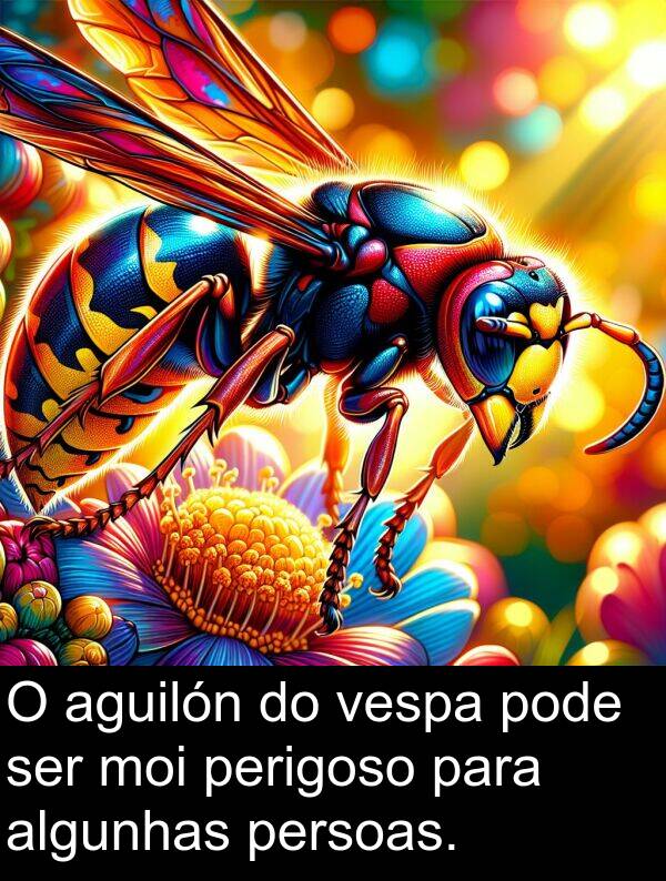 ser: O aguilón do vespa pode ser moi perigoso para algunhas persoas.