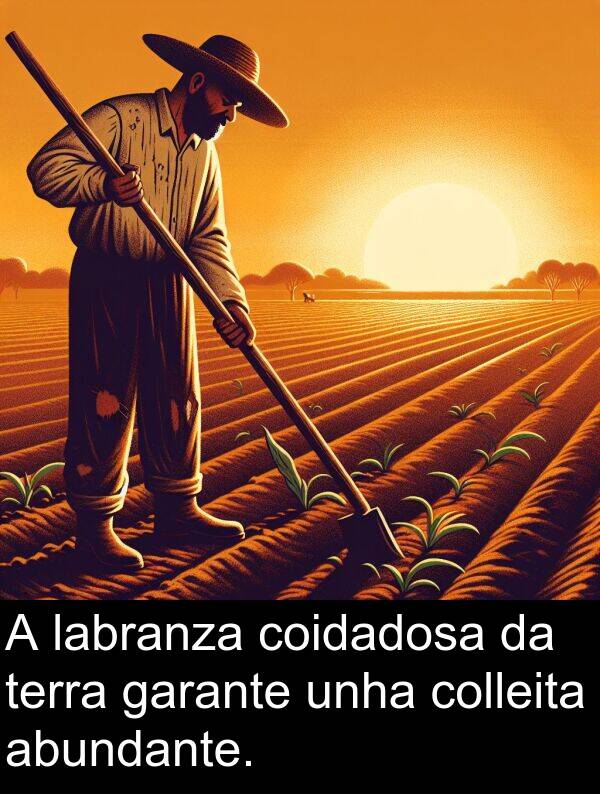 terra: A labranza coidadosa da terra garante unha colleita abundante.