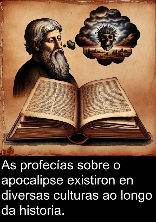 diversas: As profecías sobre o apocalipse existiron en diversas culturas ao longo da historia.
