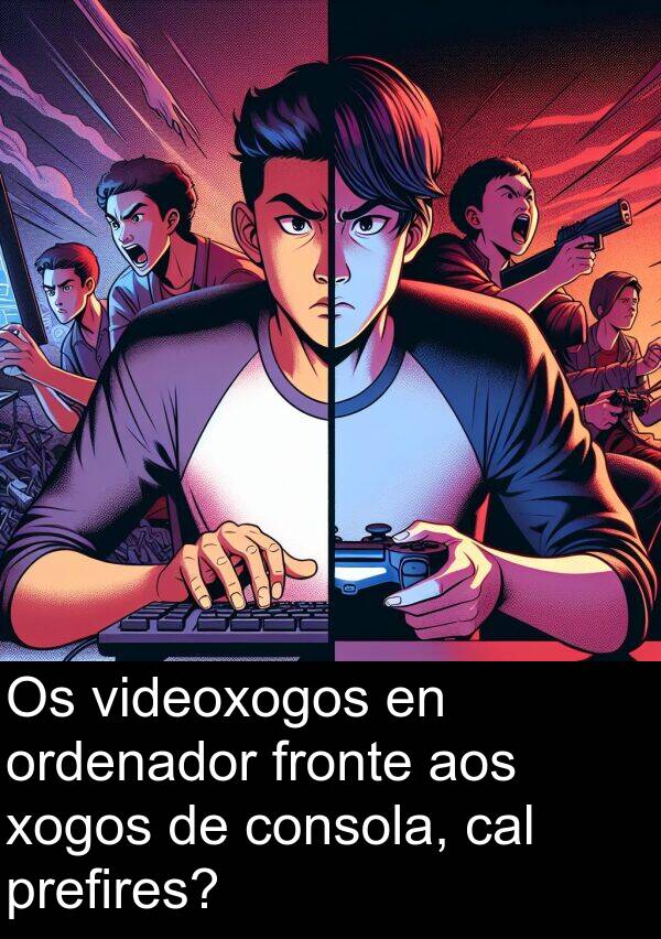 fronte: Os videoxogos en ordenador fronte aos xogos de consola, cal prefires?