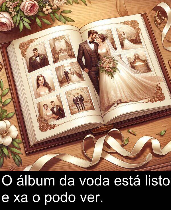 ver: O álbum da voda está listo e xa o podo ver.
