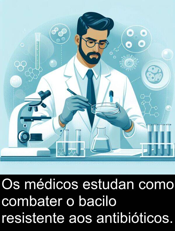 médicos: Os médicos estudan como combater o bacilo resistente aos antibióticos.