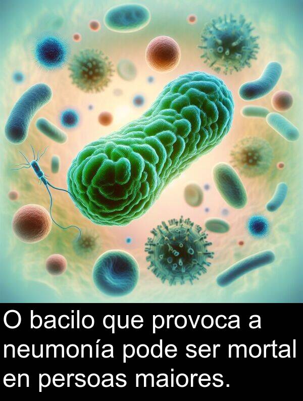 mortal: O bacilo que provoca a neumonía pode ser mortal en persoas maiores.