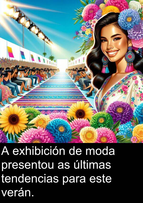 exhibición: A exhibición de moda presentou as últimas tendencias para este verán.
