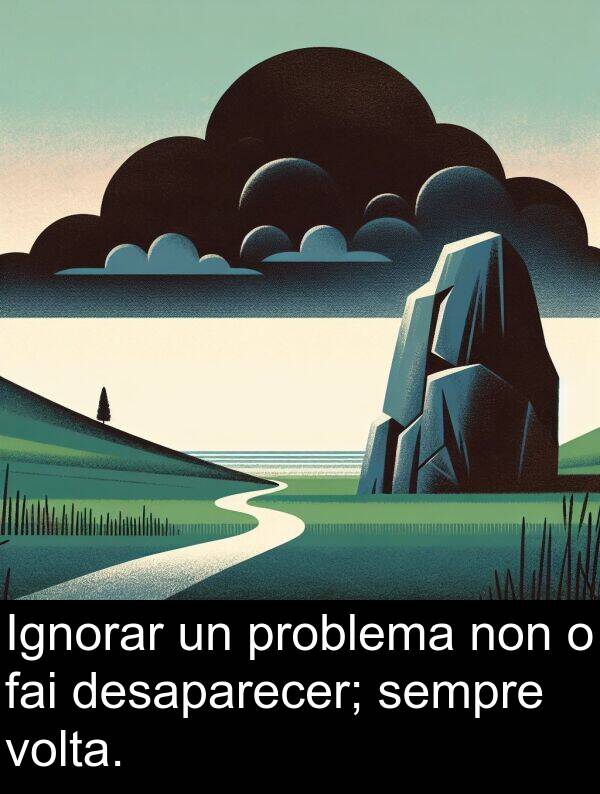 problema: Ignorar un problema non o fai desaparecer; sempre volta.