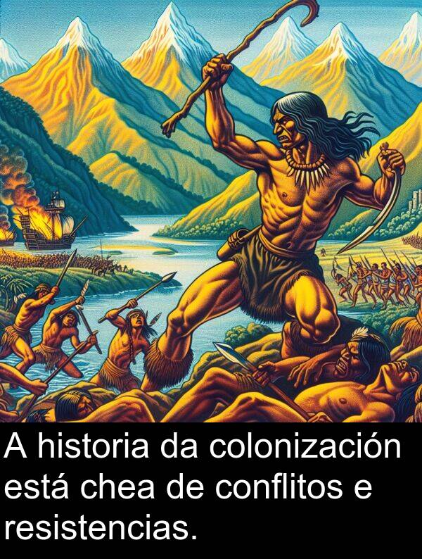 colonización: A historia da colonización está chea de conflitos e resistencias.