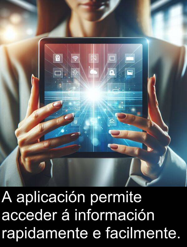 rapidamente: A aplicación permite acceder á información rapidamente e facilmente.