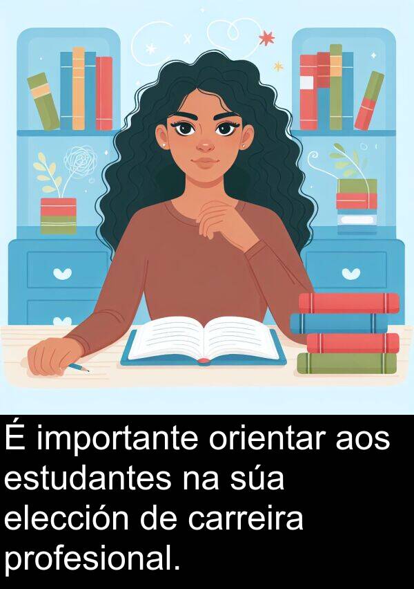 profesional: É importante orientar aos estudantes na súa elección de carreira profesional.