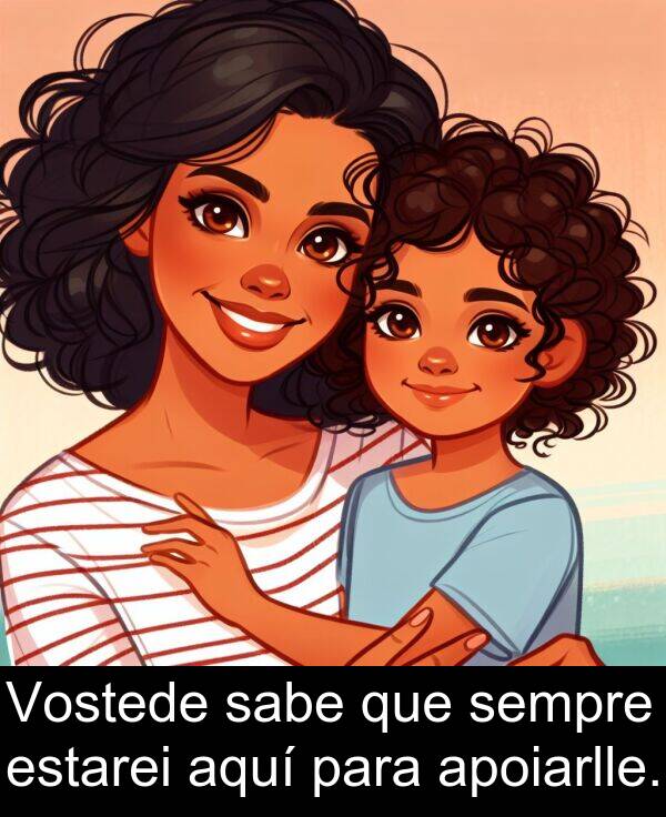 estarei: Vostede sabe que sempre estarei aquí para apoiarlle.