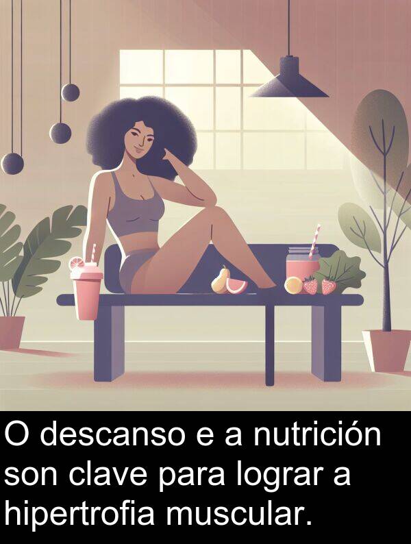 lograr: O descanso e a nutrición son clave para lograr a hipertrofia muscular.