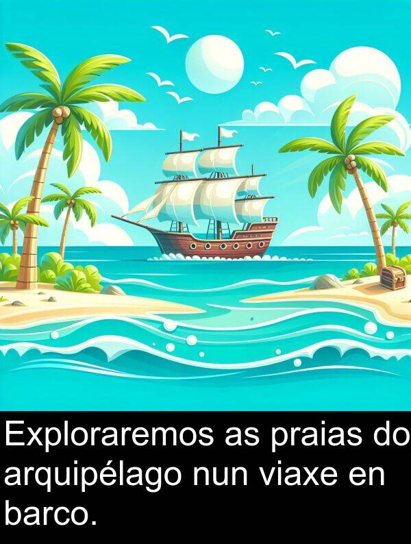 viaxe: Exploraremos as praias do arquipélago nun viaxe en barco.
