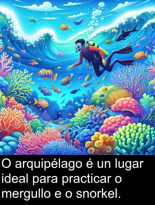 snorkel: O arquipélago é un lugar ideal para practicar o mergullo e o snorkel.