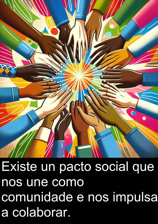 social: Existe un pacto social que nos une como comunidade e nos impulsa a colaborar.