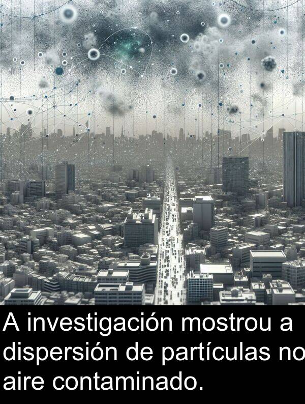 aire: A investigación mostrou a dispersión de partículas no aire contaminado.