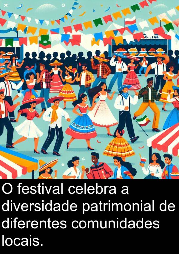 diversidade: O festival celebra a diversidade patrimonial de diferentes comunidades locais.