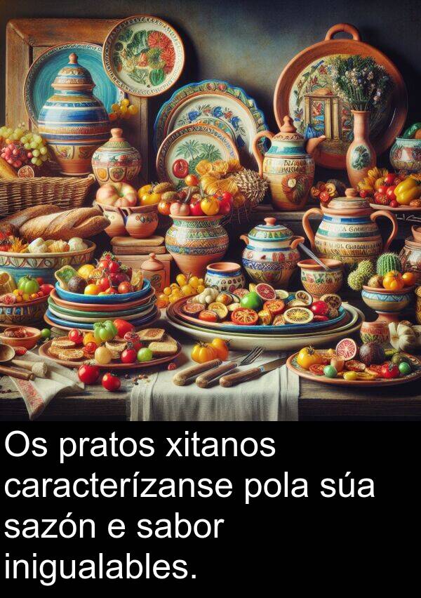 sazón: Os pratos xitanos caracterízanse pola súa sazón e sabor inigualables.