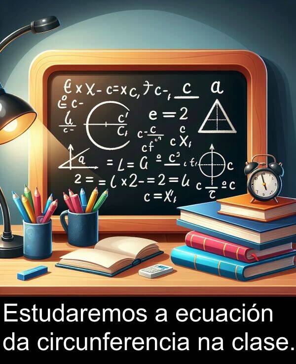 ecuación: Estudaremos a ecuación da circunferencia na clase.