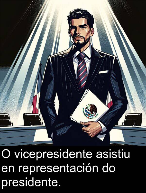 representación: O vicepresidente asistiu en representación do presidente.