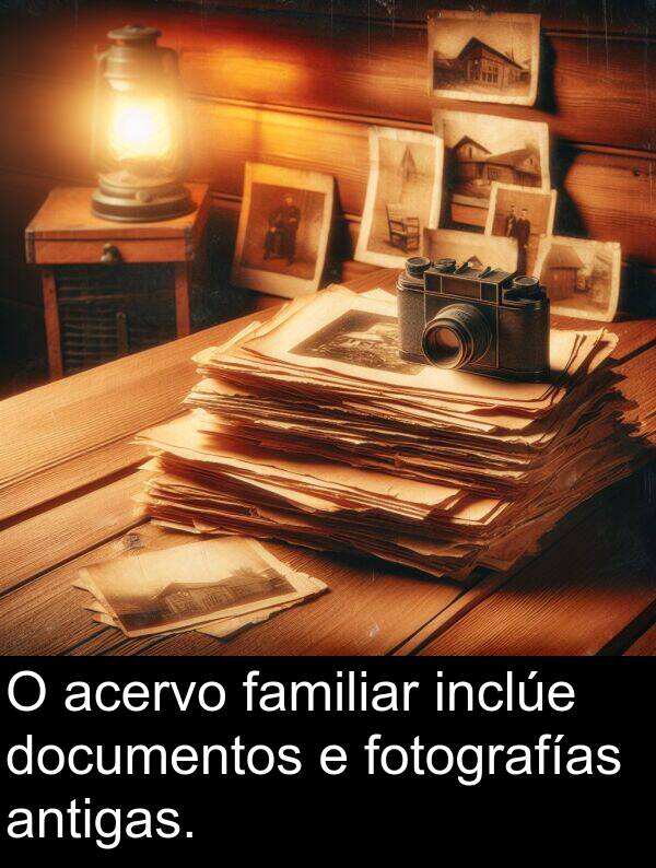 fotografías: O acervo familiar inclúe documentos e fotografías antigas.