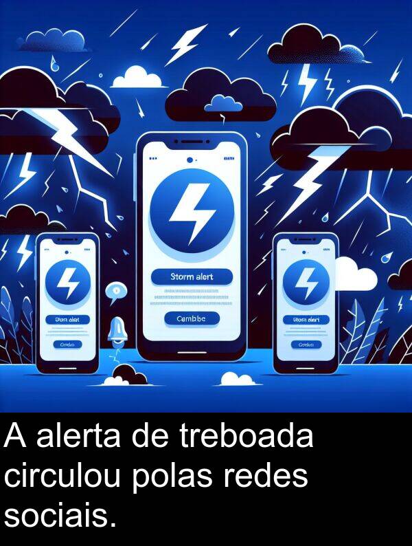 redes: A alerta de treboada circulou polas redes sociais.